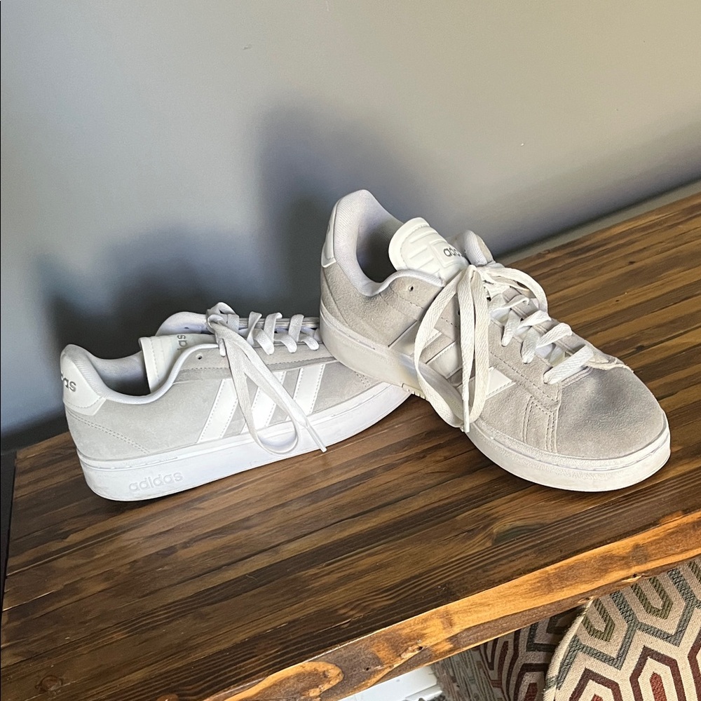 Adidas Women's Classic White and Gray Sneakers